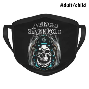 Avenged Sevenfold Band Anti Støv Genanvendelige DIY ansigtsmaske Jamet, Musik, Band-Logo Album, Heavy Metal Sanger N Roll Tour Machine Pistol