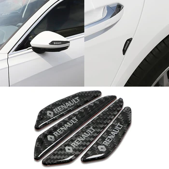 4stk Carbon fiber bil døren beskyttelse strip Bil Klistermærker Til Renault Megane 2 3 Duster Logan Clio Laguna 2 opfange ar Auto Gadget