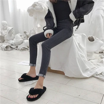 Zoki Høj-Taljen Skinny Jeans Kvinder Mode Koreanske Slank Og Lynlås, Sort Blyant Denim Bukser Casual Bomuld Damer Vaske Jeans 2020
