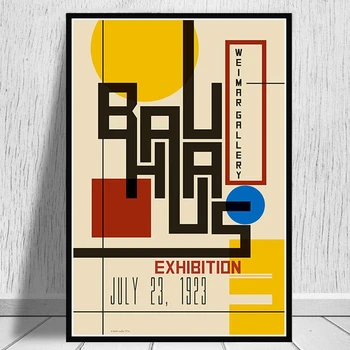 Bauhaus-Ausstellung 1923 Weimer udstillingsplakat Væg Kunst Billedet Lærred Maleri Plakater og Prints for Værelset Home Decor