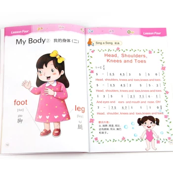 6 Montessori Børns Oplysning Læring Bøger Lære engelsk Bøger Farve billedbog Børns Tidlige Uddannelse Bøger