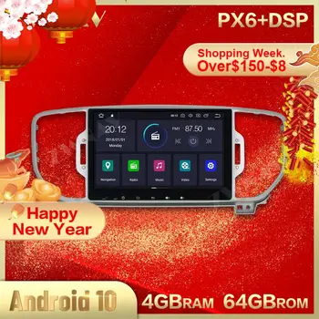 PX6 DSP 4+64G Android 10.0 Touch screen Bil Multimedia Afspiller Til KIA SPORTAGE 2016 bil Audio stereo Radio GPS Navi, BT head unit