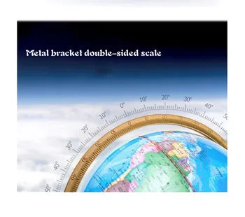 Nye Led-Lys Globe Tre-dimensionelle Relief Metal, Beslag, Diameter 25cm Kinesisk Og engelsk Version Undervisning, Læring Kloden