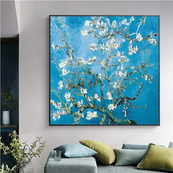 Moderne Impressionisme Vincent Van Gogh Berømte Mandel Blomstre Flower Prints Pictur Væg Kunst, Lærred, Plakat Nordiske Dekoration Hjem
