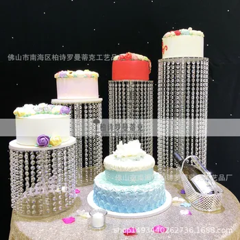 3pcs-6stk top kvalitet Krystal gennemsigtig akryl kage stå Romantisk bryllup dekoration
