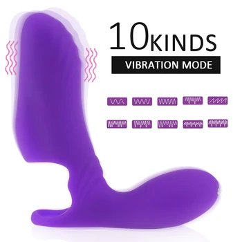 Finger Vibrator Tungen Vibrerende Klitoris Klitoris Stimulator Fjernbetjening G-Spot Klimaks Massageapparat Sex Legetøj til Kvinder, Kvindelige Masturbator