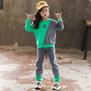 Børn Tøj Sæt Sweater, Jeans Børn Træningsdragt 2020 Forår Piger Kostume Kids Sport Passer til Piger, Tøj 6 8 10 12 År