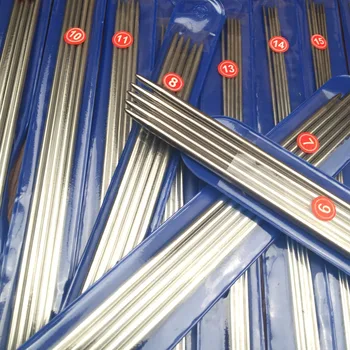 Gratis Forsendelse 55PCS/SET 25cm rustfrit stål Lige strikkepinde hæklenåle strikkepinde sæt Størrelse 6-16