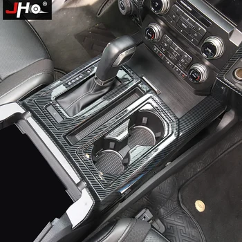 JHO Plast Carbon Korn Gear Shift kopholder Panel Overlay Dække Trim for Ford F150 2017-2020 Raptor 2019 2018 Bil Tilbehør