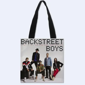 Nye Brugerdefinerede Backstreet Boys trykt lærred totalisatorspil taske bekvem shopping taske kvinde bag studerende taske Tilpasset dit billede