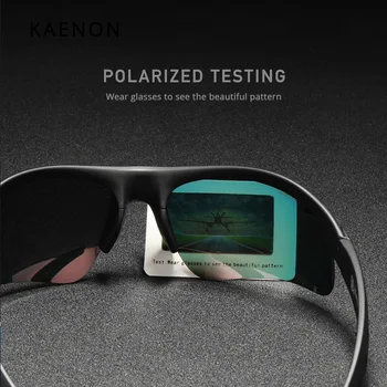 KAENON Stilfulde Polariseret UV400 Mænd TR90 Sports Solbriller Udendørs Unikke Stil Sikkerhed Sol Briller Kvinder Kørsel Nuancer Gafas