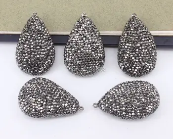 5pcs Crystal Rhinestones Drop Vedhæng af Perler,Charm Perle sten Vedhæng Til smykkefremstilling