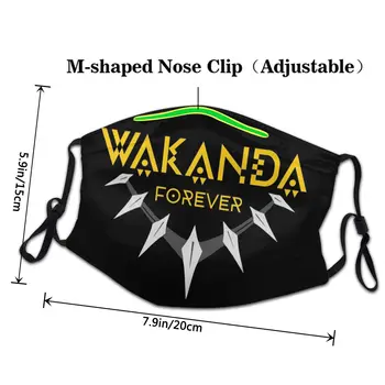 Wakanda for Evigt Maske Black Panther Chadwick Boseman RIP Åndbar Munden Maske