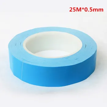 25M *0,5 mm tykkere Isolerende Varmeafledning Tape dobbeltklæbende Heat Termisk Ledende Tape LED-kredsløb