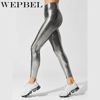 WEPBEL Høj Talje Leggings til Kvinder Hot Sexede Leggings Damer Skinnende Blyant Bukser som er Elastiske Bukser Plus Størrelse