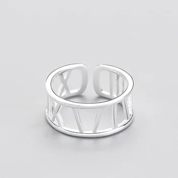 INZATT Geometriske Linje OL Ring For Kvinder Party i Ægte 925 Sterling Sølv Minimalistisk Hule Mode Smykker, Trendy Bijoux Gave