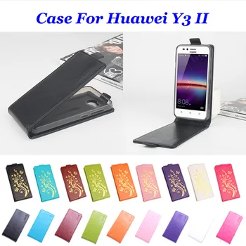 Læder taske Til Huawei Og3 II Lua-L21 LUA-U22 Flip cover boliger For Huawei Y3II Lua L 21 / U 22 Mobiltelefon tilfælde dække Fundas