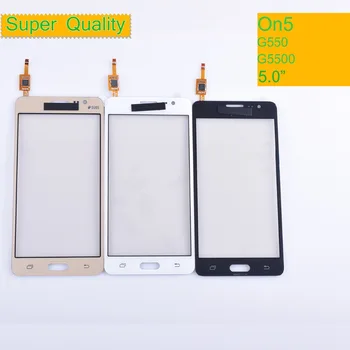 10stk/masse Til Samsung Galaxy On5 G5500 G550 G550FY Touch Screen Panel Sensor Digitizer Glas Touchscreen INGEN LCD-sort hvid gold