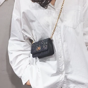 Ny lille pose tekstur mini-kæde håndtasker nye 2020 vilde ins super brand crossbody taske