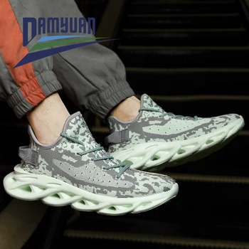 Damyuan 2020 nye mænd kører sko i stor størrelse sneaker sommeren afslappet hvid tyk twist sko, komfortable, åndbar mesh design