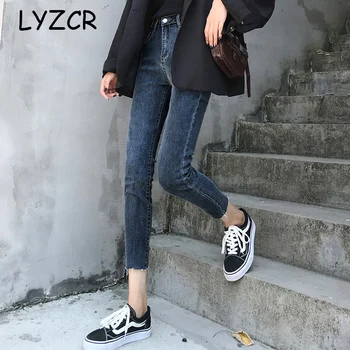 LYZCR Høj Talje Denim Stretch Jeans Kvinder Foråret 2020 Vintage Skinny Jeans Kvinde, Høj Talje Jeans Til Kvinder Pantalon Femme
