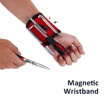 Magnetiske Armbånd Bærbart Værktøj Taske med Stærke Magneter Skruer vendeskærsbor Reparation Bælte