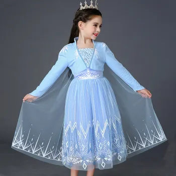 Forår, Vinter Prinsesse Pige Elsa Kjole fødselsdagsfest Cosplay Elsa Kostume til Børn Tutu Teenager Vestidos Børn Tøj