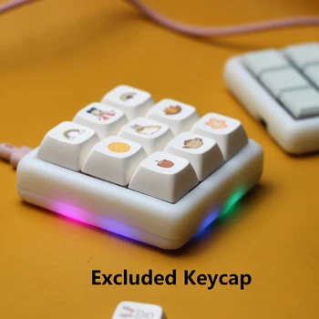 QMK / VIA 9Keys Makro Tastatur Kit Programmering Tastatur RGB-Baggrundslys Hot Swap Gateron Mekanisk Tastatur Indstilling uden keycap