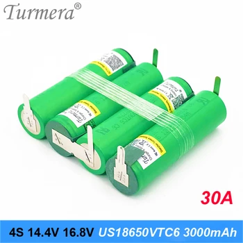 3S 12,6 V 4S 16,8 V Batteri US18650VTC6 3000mah 30A afladningsstrøm for shura skruetrækker batteri (tilpas)