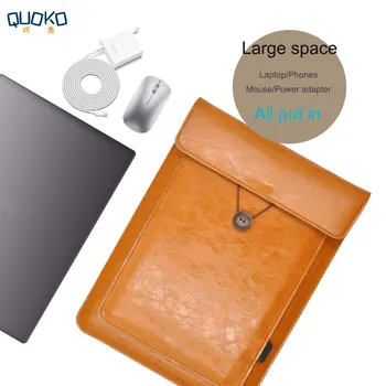 Dobbelt Lag af Høj Kapacitet Laptop Taske cover,Microfiber Læder laptop sleeve sagen for Huawei MateBook Pro X 13.9 MateBook 13/14