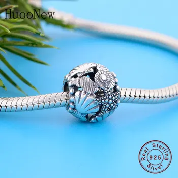 Passer Oprindelige Pandora Armbånd 925 Sølv Sommer Beach Style Sea Star Fisk Shell Perle For At Gøre Kvinder Berloque 2020