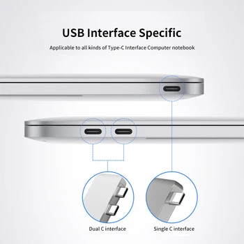 7-i-1 Dual USB Type C-C Laptop-Dockingstation HDMI 4K TF SD-Kort-Læser PD USB-Hub 3.1 Til Macbook Pro Air Tilbehør