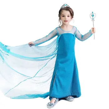 Elsa Anna Kjole Til Pige Kostume 2 Kid Elza Blonder Party Prinsesse Kjole Aurora Jul Barn Cosplay Aisha Forklædning, Tunika