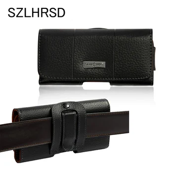 SZLHRSD Ægte Læder Bælte Klip Etui, Cover taske til Samsung Galaxy Note 9 S8 S9 S7 Telefon Pung Etui Ulefone S1 Doogee X70