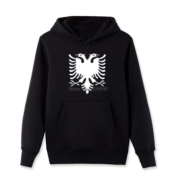 Albanien Mænd sweatshirt Mænds Bomuld Fleece Trøje Eagle Banner Hættetrøjer Cool Toppe Harajuku Streetwear