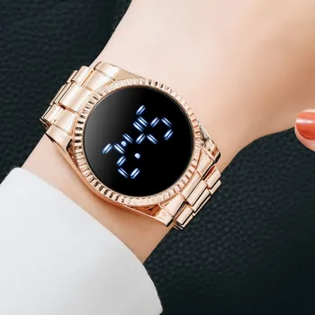 Digitale Armbåndsure til Både Mænd og Kvinder Watch Mode Multi-funktion Den Nye Trend Stål Bælte, LED Bevægelse