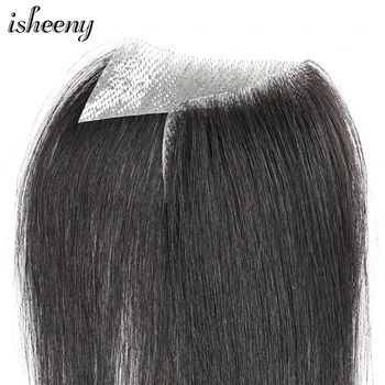 Isheeny Remy Human Hair Erstatning System Toupee 2*16 M Stil Panden Toupee Paryk 8