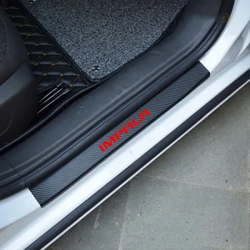 Carbon Fiber Vinyl Klistermærke Bil Dør Karmen Protector Scuff Plate For Chevrolet Impala Bil Tilbehør