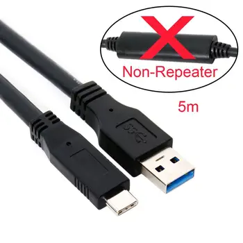 10m 8m 5m USB-C USB-3.1 Type C han til USB3.0 Type A Male Data GL3523 Repeater Kabel til Tablet og Telefon & Harddisk-Kabel