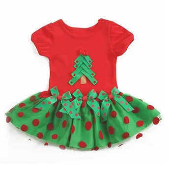 COSPOT Baby Piger Christmas Dress Girl ' s Christmas Tutu Kjoler Bebes Piger Bomuld Dot Jul Tutu Kjole Baby Pige Tøj 50