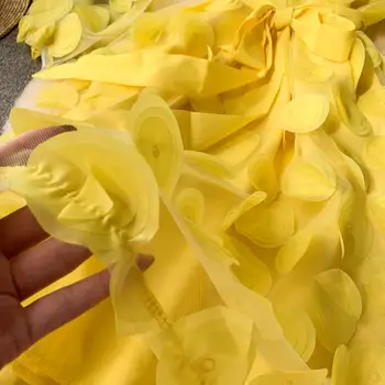Kjole Kvinder Mode-Dimensionelle Blomst Boble Ærme Tre Kvarter Lukning I Taljen Slash Hals Elegant Kjole Solid Farve Vestidos