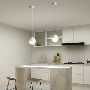 2020 Nye Akryl Kugle Vedhæng lys DYI Minimalisme Moderne led Pendel lamper til stuen spise hængende dekoration lys 9W