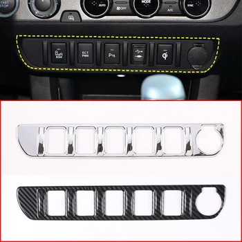 Bil Central Kontrol Switch Funktion Knap-Panel Dækker Trim ABS kulfiber For Toyota Tacoma 2016-2020 Indvendigt Tilbehør