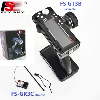 Flysky FS-GT3B FS GT3B 2,4 G 3CH Pistol RC Kontrol System Sender med FS-GR3C Modtager Til RC Bil, Båd legetøj med LED Skærm