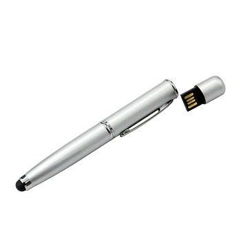 USB2.0 Metal Flash Drev, 8GB, 16GB, 32GB, 64GB 128GB 256GB Kapacitiv Stylus Kuglepen Nøgler Usb Memory Stick Pen Model