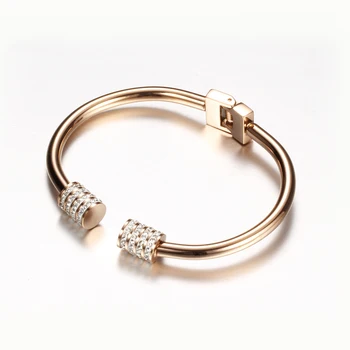 Luksus Rose Guld Farve Krystal Armbånd Til Kvinder, Armbånd Smykker armbånd af Høj Kvalitet Armbånd Pulseiras