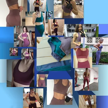 Kvinder Yoga Sæt Åndbar Solid Vest+Bukser, Leggings Trænings-og Kører Tøj, Sexet Fitness Top Sportstøj Tights Træningsdragt,ZF221