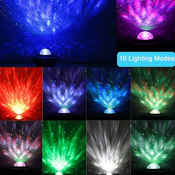 USB-Musik Stjerneklar Vand Bølge LED Projektor LED-Stjernede Nat Lys Lys Bluetooth-Projektor, Lyd-Aktiveret Lys Projektor Indretning