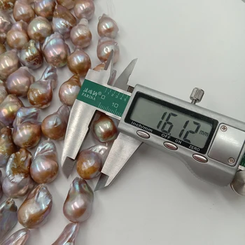 Pearl perler, Natur ferskvand løs perle med barok form, STOR VIOLET BAROK form pearl .13-22 mm,dejlig natur farve