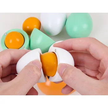 6STK Spiller Køkken Legetøj Magnetiske Simulering Farvede Æg Til Børnene Lege, Spille Fødevarer Madlavning Børn Baby Legetøj Sæt Sjov Gave